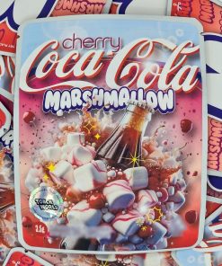 Cherry Coca-Cola Marshmallow cannabis flower by SPRINKLEZ, balanced hybrid strain, featuring vibrant buds with sweet cherry cola and marshmallow aromas.
